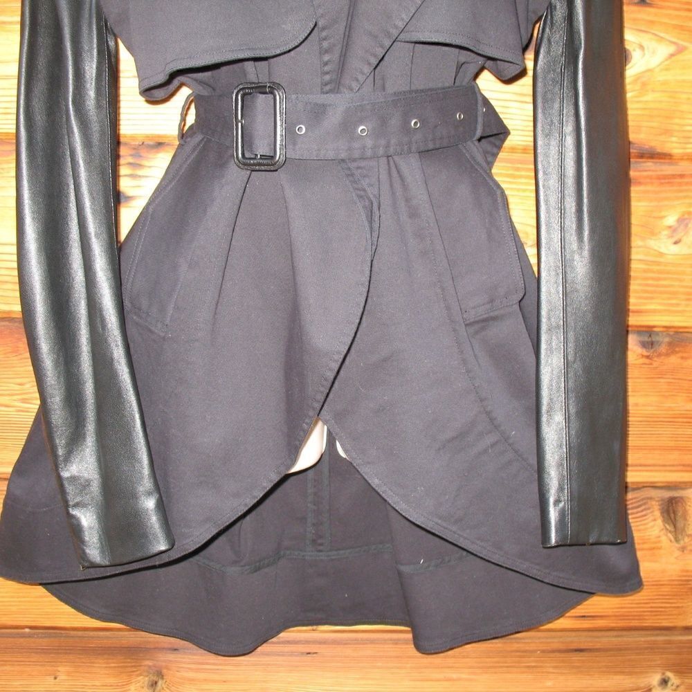 Preen by Thorton Bregazzi Black Trench Coat - Picture 5 of 8